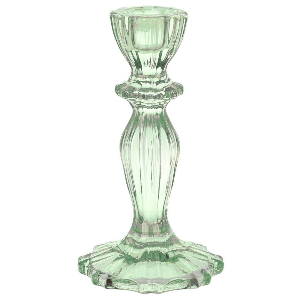 Table Talk Green Glass Candlestick Holder